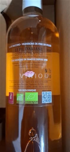 Provansa Côtes-de-Provence Domaine Baccino Le Fil d'Ariane 2024