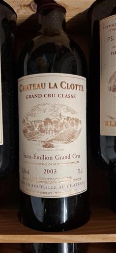Bordeaux Saint-Émilion Grand Cru Grand Cru Classé Château La Clotte 2003