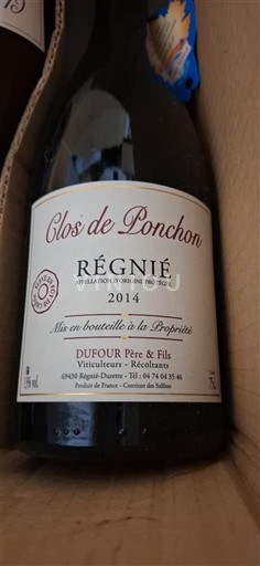 Beaujolais Régnié Clos de Ponchon 2014