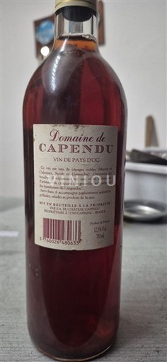 Rượu vang Rouge sec Domaine Capendu 2003 Pháp Languedoc Không được chỉ định AOC