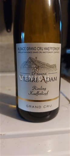 Alsácia Não especificado Grand Cru Domaine Pierre Adam Riesling Kaefferkopf Não Sazonado