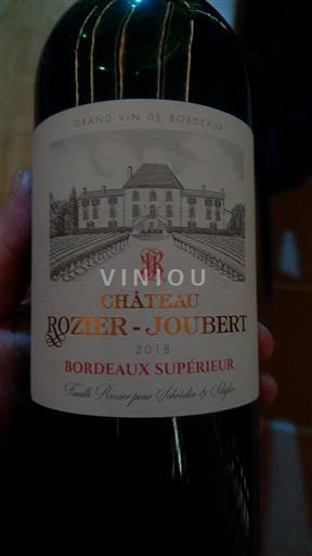 Bordeaux Bordeaux supérieur Château Rozier-Joubert 2018