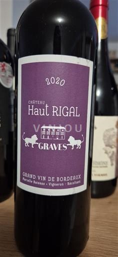 Bordeaux Graves Château Haut Rigal 2020