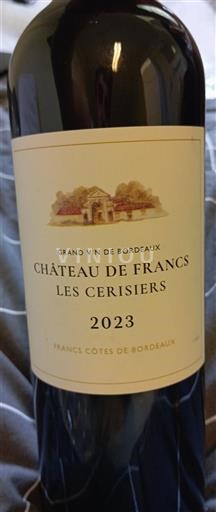 Bordeaux Francs, obroni Bordeauxa Château Francs Les Cerisiers 2023
