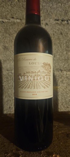 Bordeaux Saint-Émilion Grand Cru La Réserve de Louis 2018