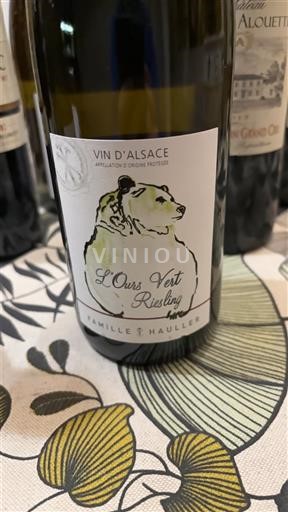Alsace Riesling Famille Hauller L'Ours Vert Riesling 2024