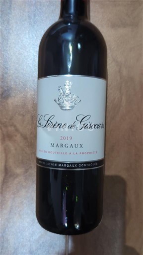 Bordéus Margaux Giscours La Sirène de Giscours 2019