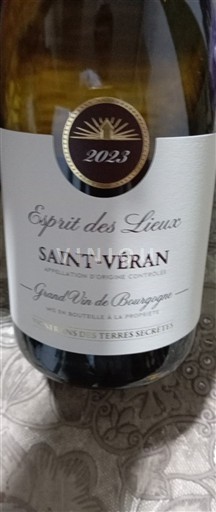 Burgundsko Saint-Véran Les Vins des Terres Secrètes Esprit des Lieux 2023