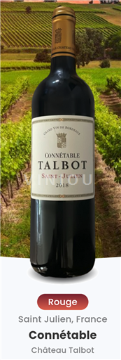 Bordeaux Saint-Julien Château Talbot Connétable 2019