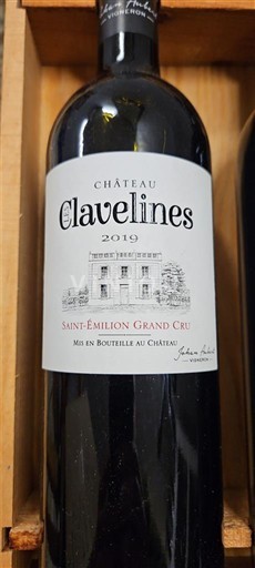 Bordeaux Saint-Émilion Grand Cru Grand Cru Château Clavelines 2019