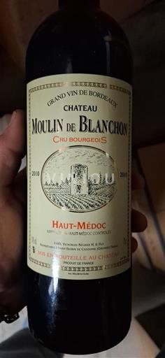 Bordeaux Haut-Médoc Cru Bourgeois Château Moulin de Blanchon 2010