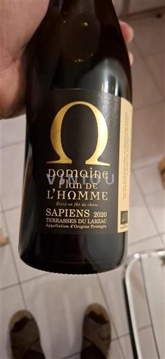 Vinhos Rouge sec Sapiens Domaine Plan de l'Homme 2020 França Languedoque Terrasses du Larzac AOC
