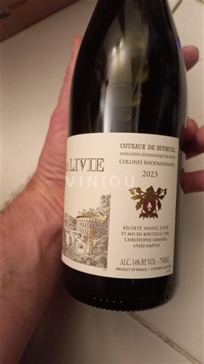 Alpes e regiões Ródano Colinas Ródanas Christophe Semaska Syrah de Livie 2023
