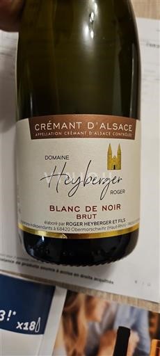 Alsace Crémant d'Alsace Domaine Heyberger Roger Blanc de Noir 2024