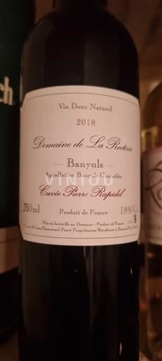 Roussillon Banyuls Domaine La Rectorie Pierre Rapidel 2018