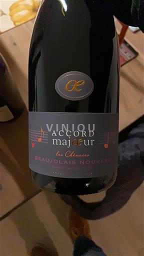 Wijnen Rouge sec les Chaneaux Accord Majeur Non millésimé Frankrijk Beaujolais Beaujolais Nouveau AOC