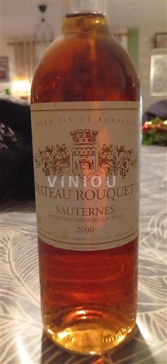 Bordeaux Sauternes Château Rouquette 2000
