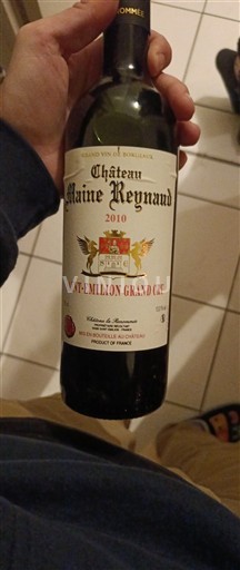 Bordeaux Saint-Émilion Grand Cru Château Maine Reynaud 2010
