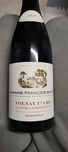 Burgundy Volnay Premier Cru Domaine François Buffet Clos de la Rougeotte 2023