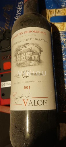 Bordeaux Blaye-Côtes-de-Bordeaux Château Moulin de Barateau Comte de Valois 2011
