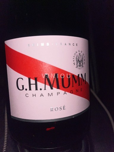 Rượu vang sủi bọt Rosé brut Rosé G.H. Mumm Non millésimé Pháp Champagne Sâm-panh AOC