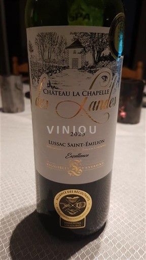 Bordeaux Lussac-saint-émilion Château La Chapelle Les Landes Excellence 2023