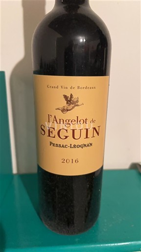Bordeaux Pessac-Léognan Château Seguin L'Angelot de Seguin 2016