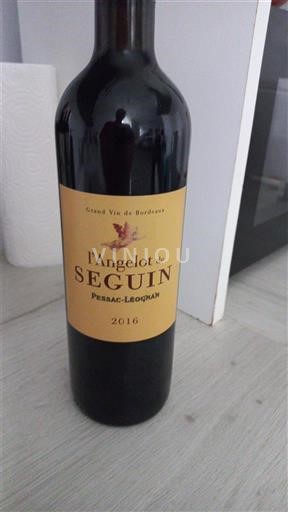 Bordeaux Pessac-Léognan Château Seguin L'Angelot de Seguin 2016
