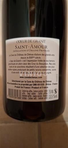 Beaujolais Thánh Tình Yêu Château Cave du Château de Chénas Cœur de Granit 2022