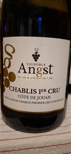 Borgonha Chablis Premier Cru Vignoble Angst Côte de Jouan Não Sazonado