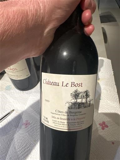 Sudoeste Côtes de Bergerac Château Le Bost 2009