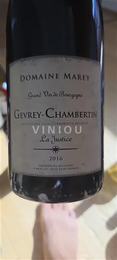 Burgundi Gevrey-Chambertin Domaine Marey La Justice 2016