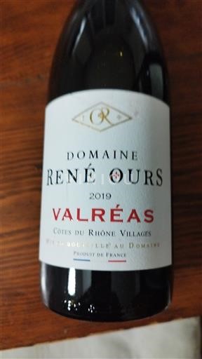 Rhônen laakso Määrittelemätön Domaine René Ours Valréas 2019