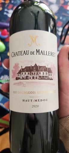 Bordeaux Haut-Médoc Château Malleret 2020