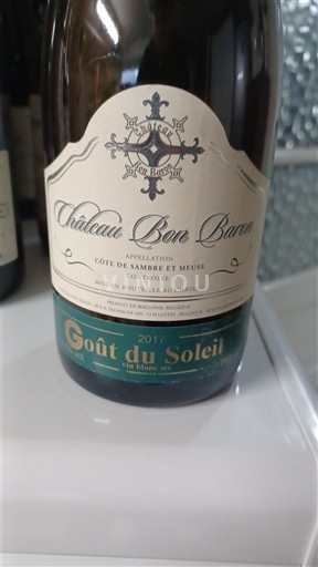 Vallonia Sambre ja Meuse -laakson viinit Château Bon Baron Goût du Soleil 2017