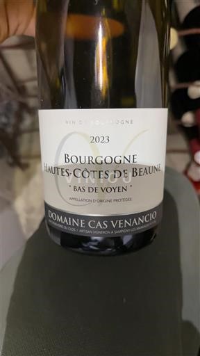 Burgundi Beaunen Ylämaat Domaine Cas Venancio Bas de Voyen 2023