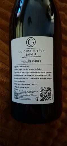 Loire-dalen Saumur Domaine La Giraudière Vieilles Vignes 2023