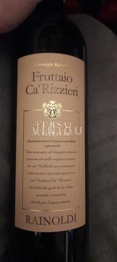 Lombardiet Sforzato di Valtellina Rainoldi Fruttaio Ca’ Rizzieri Icke årgångsbetecknad