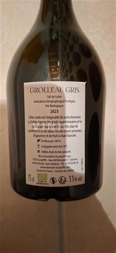 Dolina Loare Domaine Haut Bourg Grolleau Gris 2023