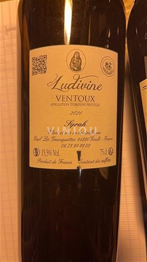 Vallée du Rhône Ventoux Les Vaugarettes Ludivine 2021