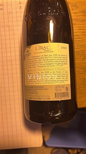 Rhône-dalen Lirac Les Vignerons de Tavel & Lirac Jean XXII 2022