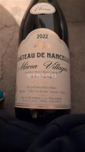 Viner Blanc sec Cuvée Clara Château Nancelle 2022 Frankrike Burgund Mâcon og Mâcon-Villages AOC