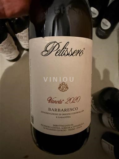 Piedmont Wines Barbaresco Pelissero Vanotu 2020