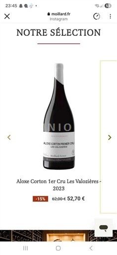 Bourgogne Aloxe-Corton Premier Cru Domaine Moillard Aloxe Corton 1er Cru Les Valozières 2023