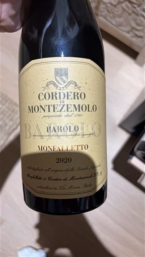 Piemont Barolo Cordero di Montezemolo Monfalletto 2020