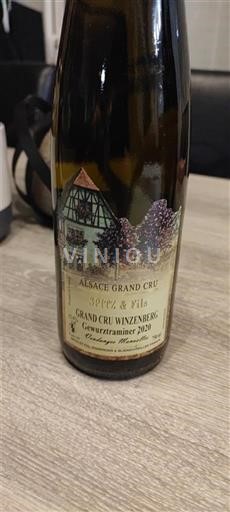 Rượu vang Blanc sec Winzenberg Spitz & Fils 2020 Pháp Alsace Gewurztraminer AOC Grand Cru