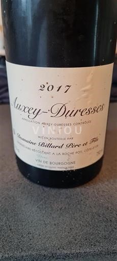 Bourgogne Auxey-duresses Domaine Billard Père et Fils 2017