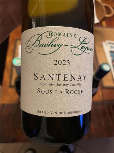 Burgundy Santenay Domaine Bachey-Legros Sous La Roche 2023