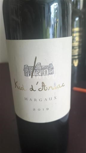 Bordeaux Margaux Kida d'Ansac 2019