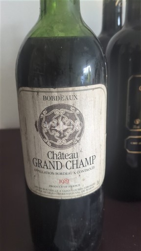 Bordeaux Château Grand Champ 1981